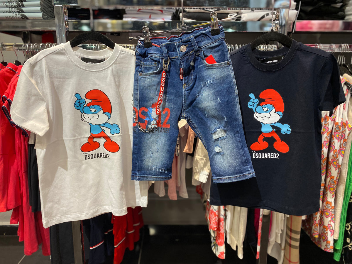 Dsquared2 Smurfs white T-shirt