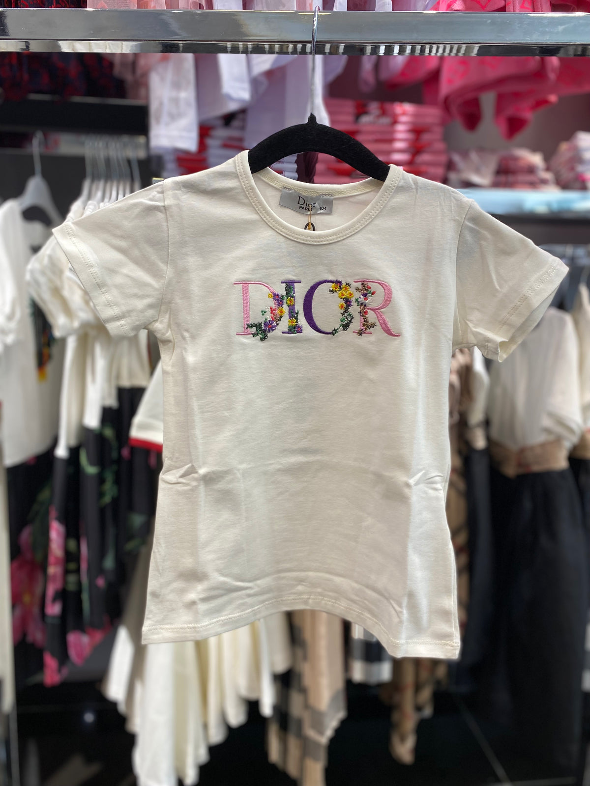 Dior white t-shirt with flowers