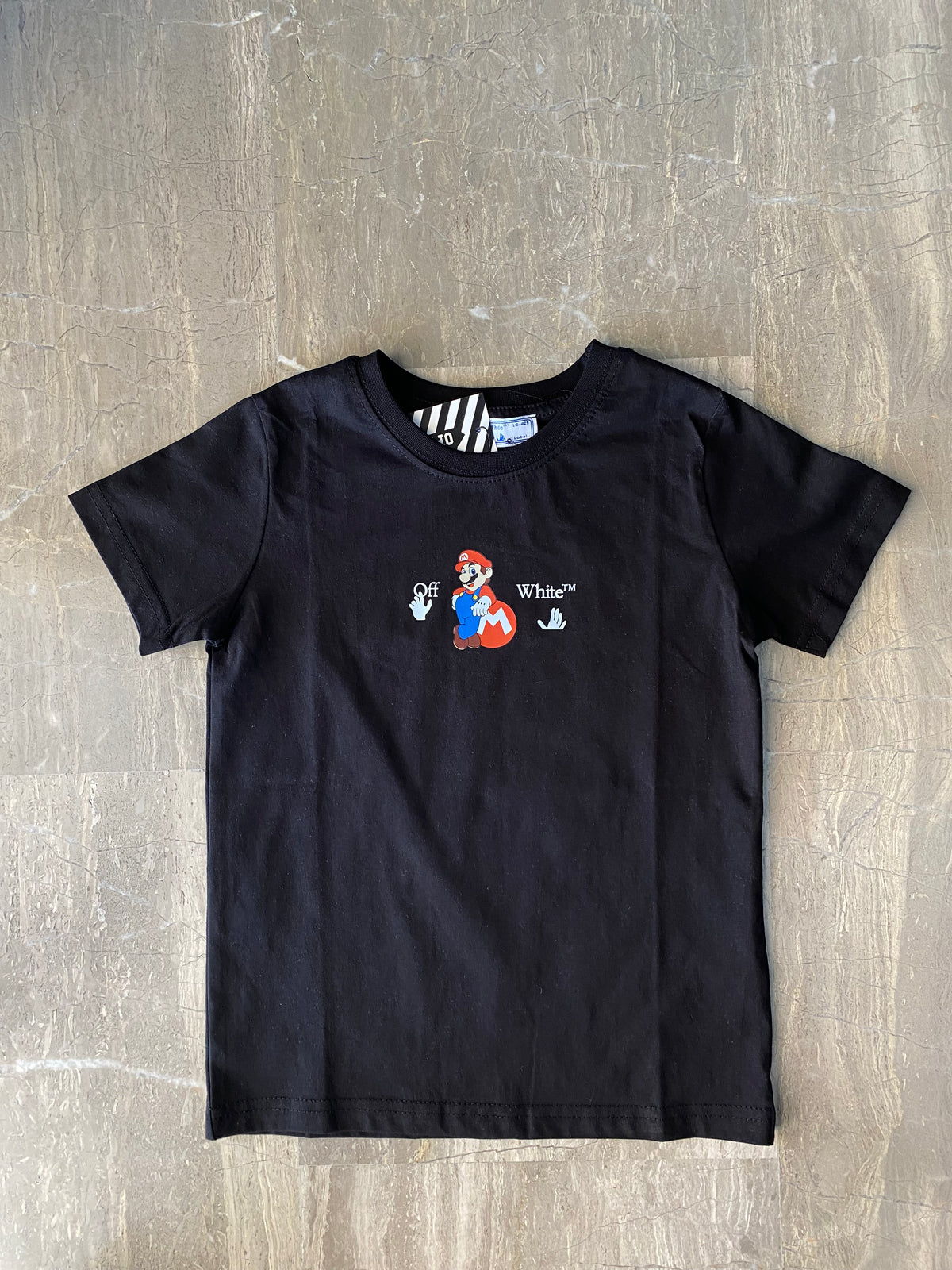 Off-White T-shirt Super Mario black